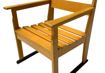 Two Art Deco Modernist Lacquered Beech Armchairs and Table, 1930s